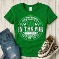 Everybody In The Pub Getting Tipsy St Patricks Day Drinking Women's T-Shirt thumb 3