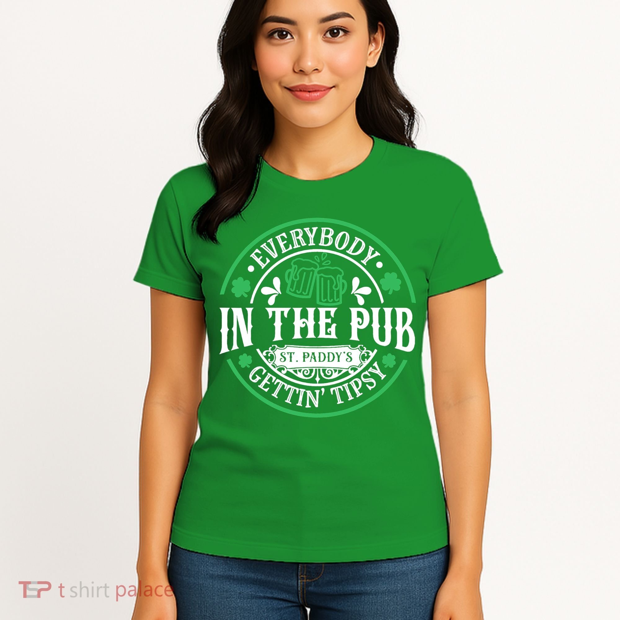 Everybody In The Pub Getting Tipsy St Patricks Day Drinking Women's T-Shirt