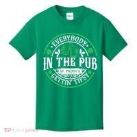 Everybody In The Pub Getting Tipsy St Patricks Day Drinking Kids T-Shirt thumb 0