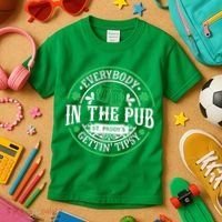 Everybody In The Pub Getting Tipsy St Patricks Day Drinking Kids T-Shirt thumb 3
