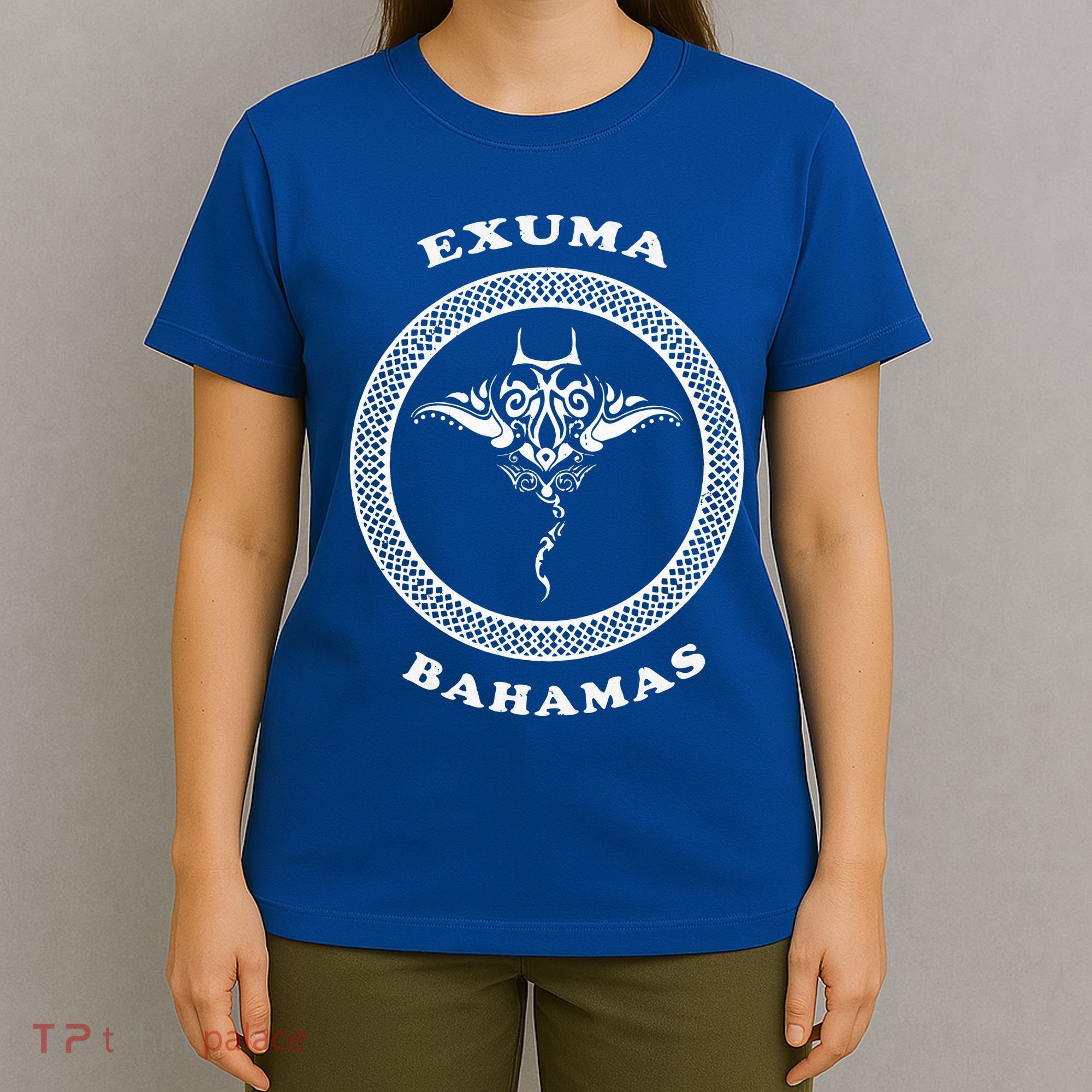 Exuma Islandsbahamas Tribal Stingray Vacation T-Shirt