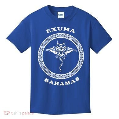 Exuma Islandsbahamas Tribal Stingray Vacation Kids T-Shirt