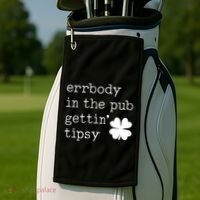 Errbody In The Pub Getting Tipsy St Patricks Day Golf Towel thumb 2