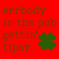 Errbody In The Pub Getting Tipsy St Patricks Day Santa Hat thumb 1