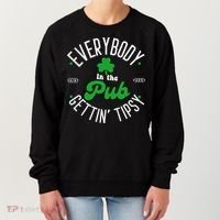 Everybody In The Pub Getting Tipsy Saint Paddy St. Patrick's Day Women's Sweatshirt thumb 0