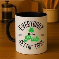 Everybody In The Pub Getting Tipsy Saint Paddy St. Patrick's Day Coffee Mug thumb 4
