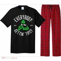 Everybody In The Pub Getting Tipsy Saint Paddy St. Patrick's Day Pajama Set thumb 0