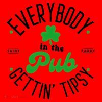 Everybody In The Pub Getting Tipsy Saint Paddy St. Patrick's Day Santa Hat thumb 1