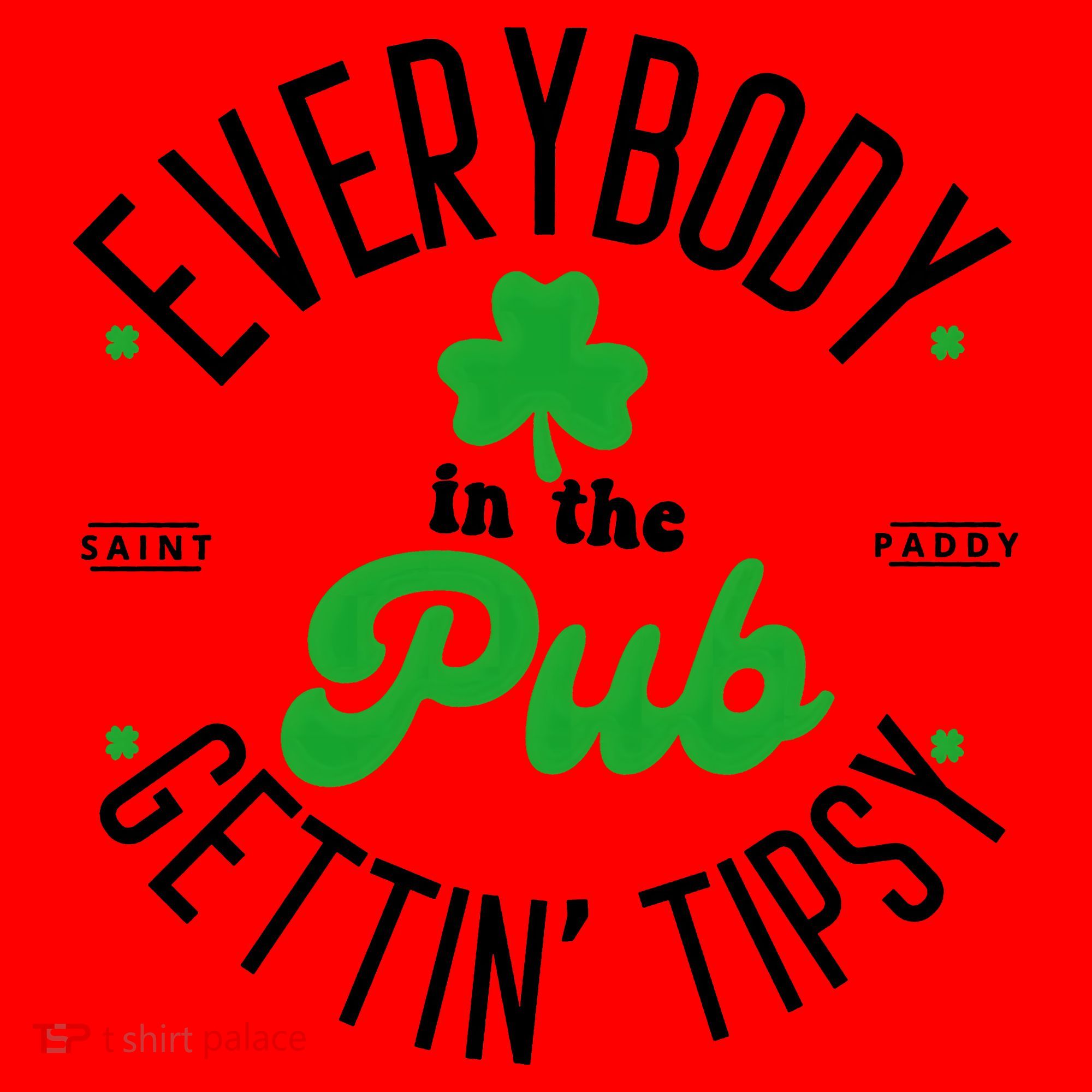 Everybody In The Pub Getting Tipsy Saint Paddy St. Patrick's Day Santa Hat