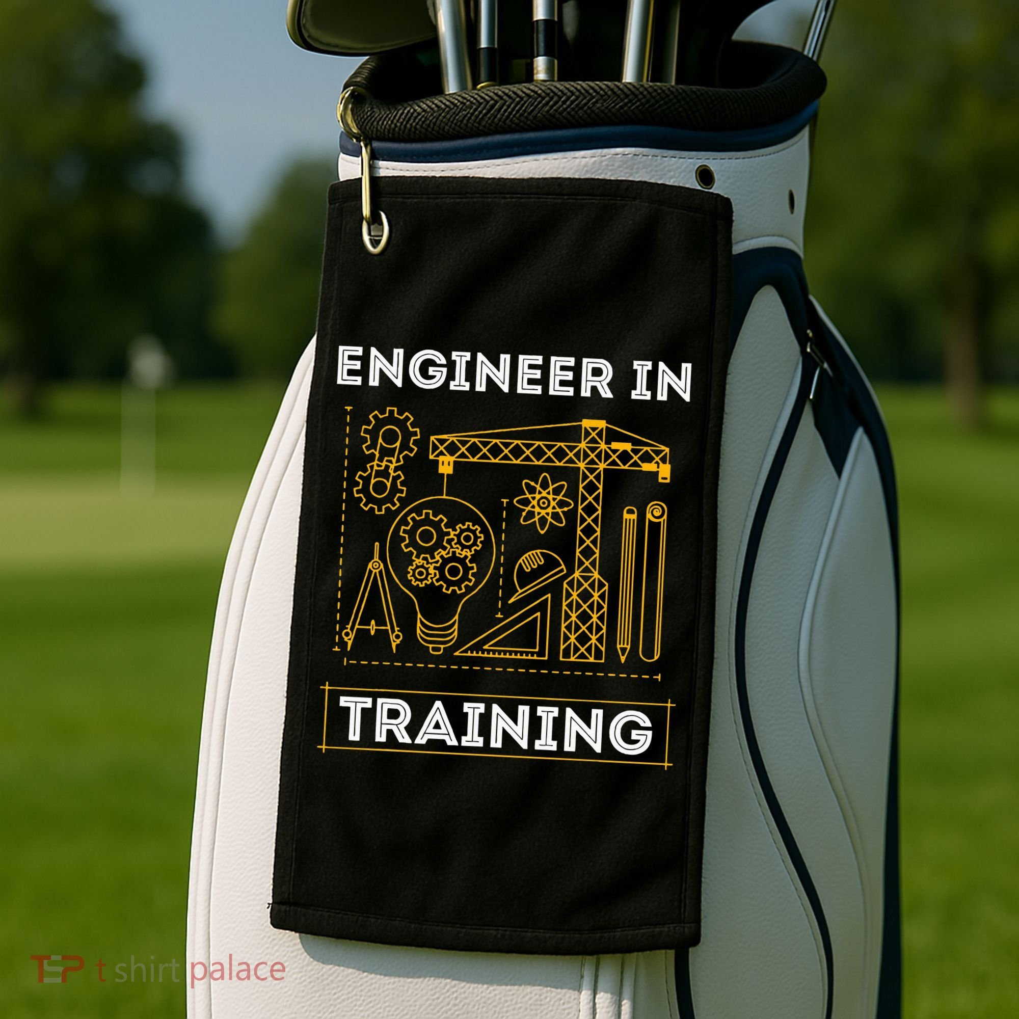 Engineer In Training Future Engineer Holding Engineering Golf Towel