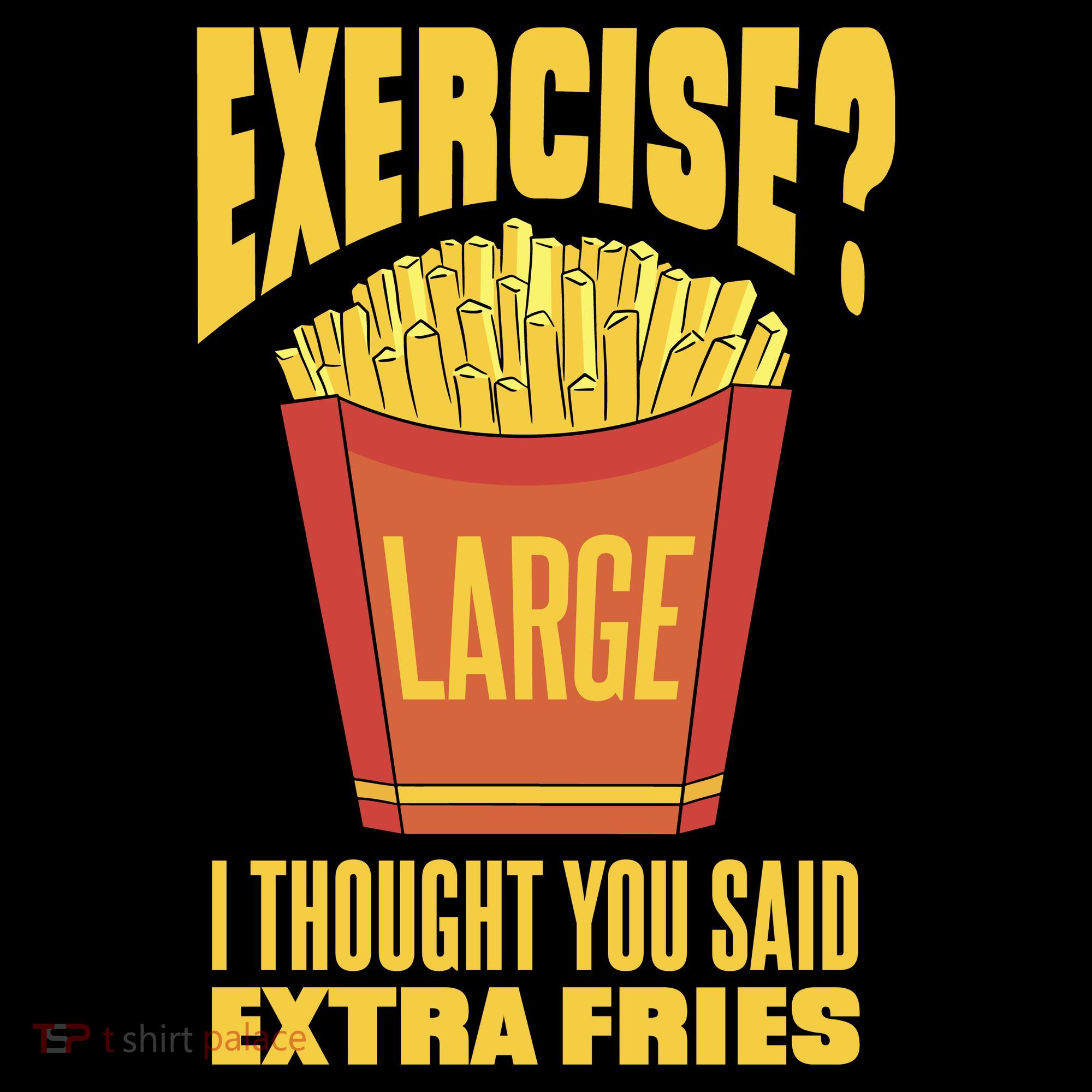 Exercise I Thought You Said Extra Fries Funny Fitness Coffee Mug