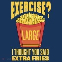 Exercise I Thought You Said Extra Fries Funny Fitness Toddler Hoodie thumb 2