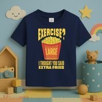 Exercise I Thought You Said Extra Fries Funny Fitness Toddler T-Shirt thumb 3