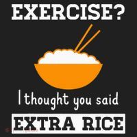 Exercise I Thought You Said Extra Rice Funny Asian Tumbler thumb 3