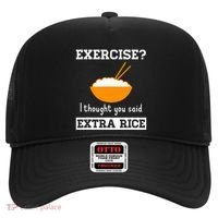 Exercise I Thought You Said Extra Rice Funny Asian Hat thumb 0