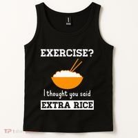 Exercise I Thought You Said Extra Rice Funny Asian Tank Top thumb 2