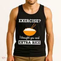 Exercise I Thought You Said Extra Rice Funny Asian Tank Top thumb 3