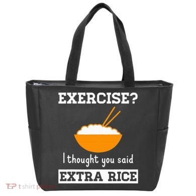 Exercise I Thought You Said Extra Rice Funny Asian Tote Bag