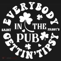 Everybody In The Pub Getting Tipsy St Patricks Day Shamrock Doggie Tank thumb 4