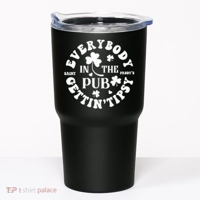 Everybody In The Pub Getting Tipsy St Patricks Day Shamrock Tumbler