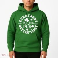 Everybody In The Pub Getting Tipsy St Patricks Day Shamrock Hoodie thumb 2