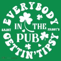 Everybody In The Pub Getting Tipsy St Patricks Day Shamrock Kids T-Shirt thumb 4