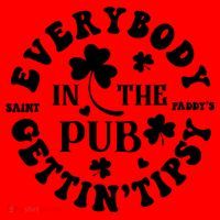 Everybody In The Pub Getting Tipsy St Patricks Day Shamrock Santa Hat thumb 1
