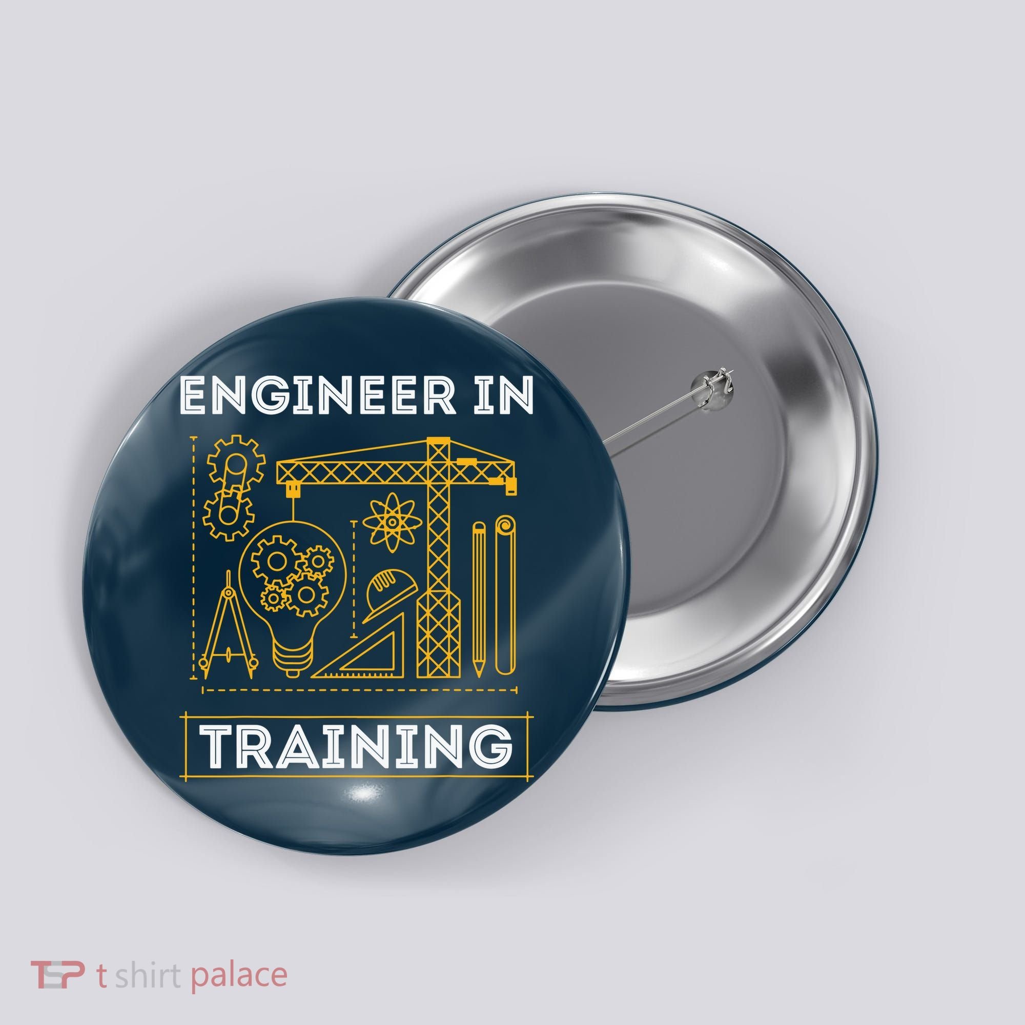 Engineer In Training Future Engineer Holding Engineering Button