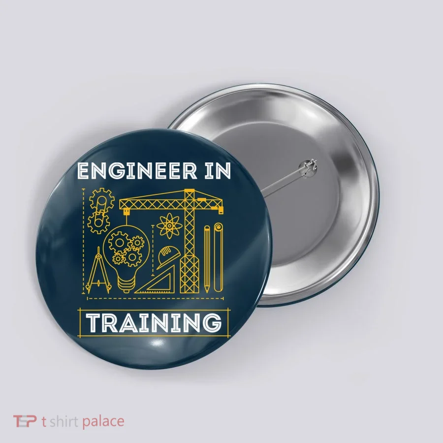 Engineer In Training Future Engineer Holding Engineering Button