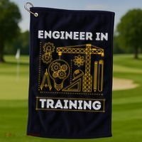 Engineer In Training Future Engineer Holding Engineering Golf Towel thumb 1