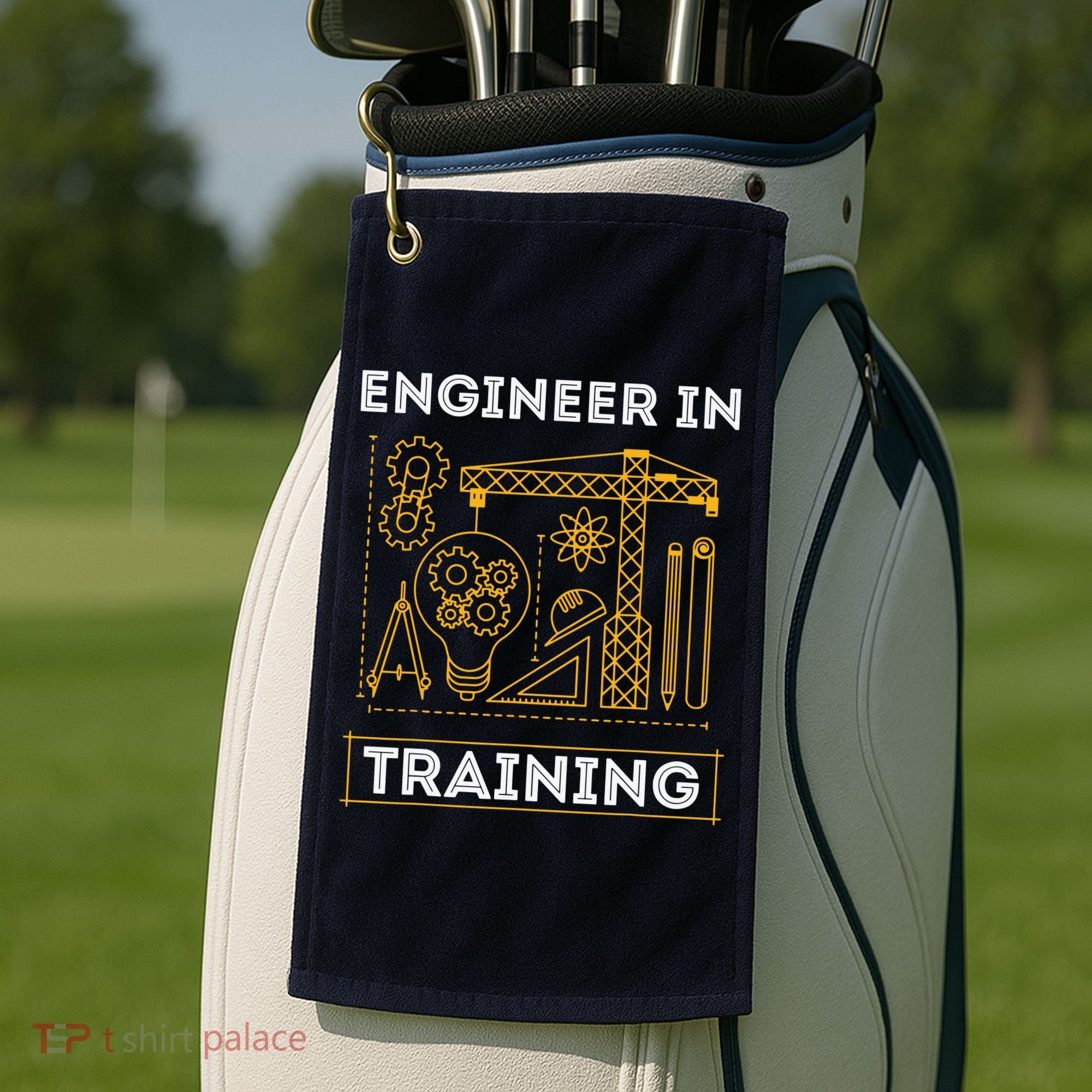 Engineer In Training Future Engineer Holding Engineering Golf Towel