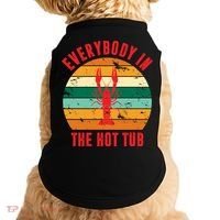Everybody In The Hot Tub Funny Crawfish Doggie Tank thumb 0