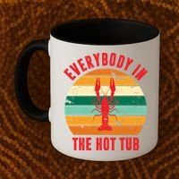 Everybody In The Hot Tub Funny Crawfish Coffee Mug thumb 2