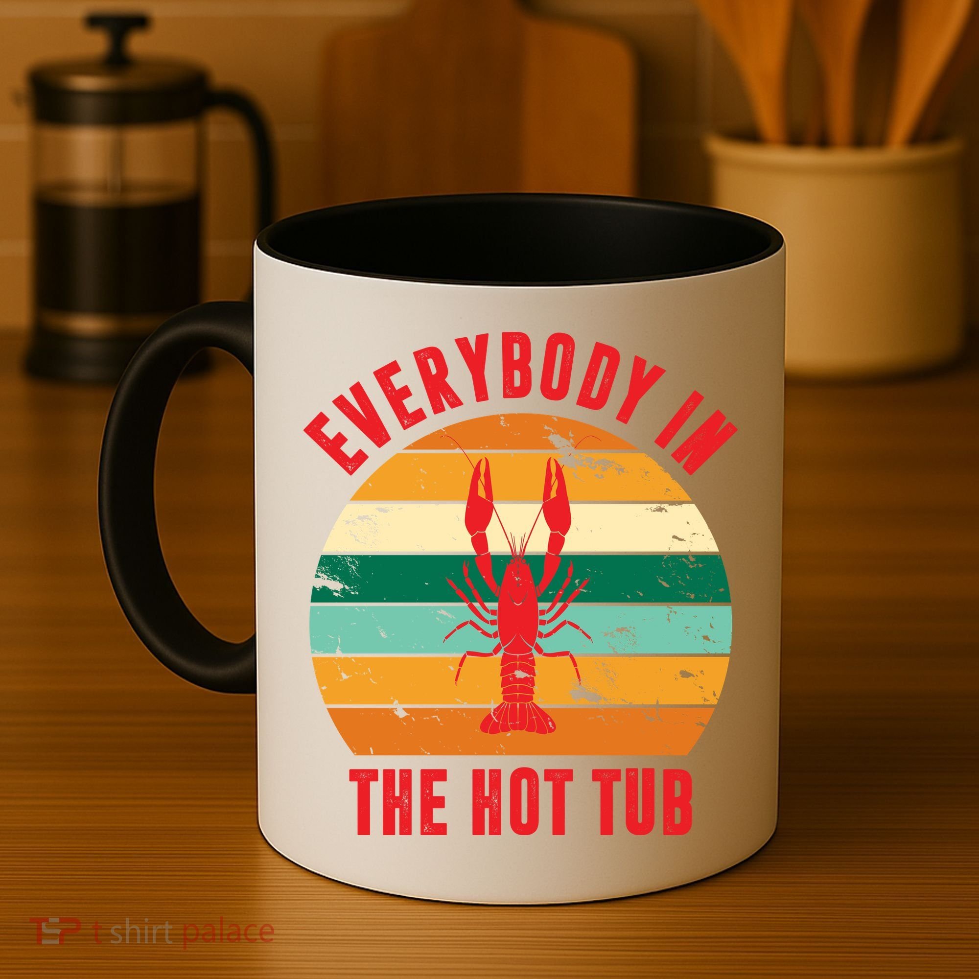 Everybody In The Hot Tub Funny Crawfish Coffee Mug
