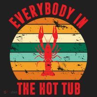 Everybody In The Hot Tub Funny Crawfish Hat thumb 2