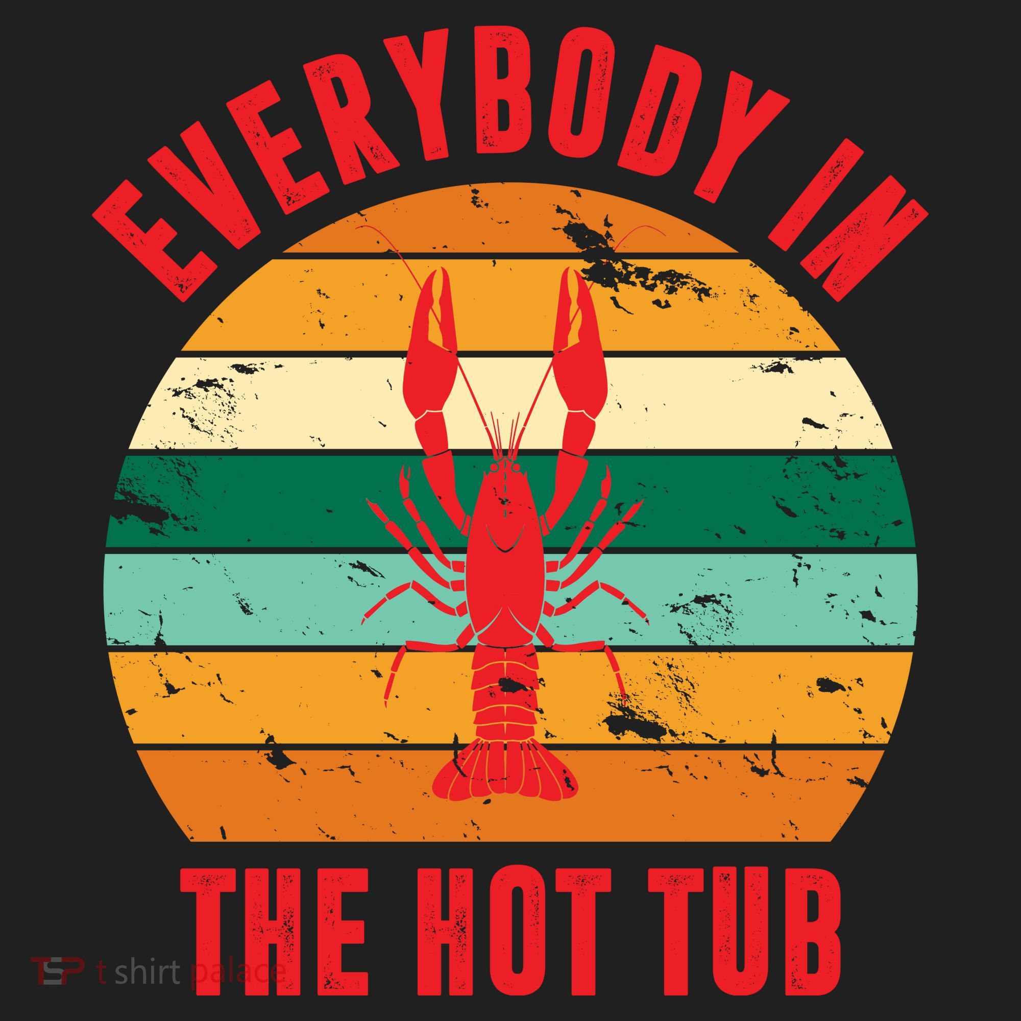Everybody In The Hot Tub Funny Crawfish Golf Towel