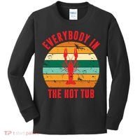 Everybody In The Hot Tub Funny Crawfish Kids Long Sleeve Shirt thumb 0