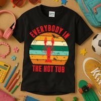 Everybody In The Hot Tub Funny Crawfish Kids T-Shirt thumb 3