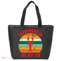 Everybody In The Hot Tub Funny Crawfish Tote Bag thumb 0