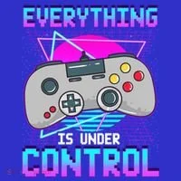 Everything Is Under Control Retro Computer Gamer Gift Polo thumb 2