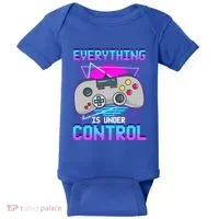 Everything Is Under Control Retro Computer Gamer Gift Baby Bodysuit thumb 0