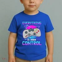 Everything Is Under Control Retro Computer Gamer Gift Toddler T-Shirt thumb 2