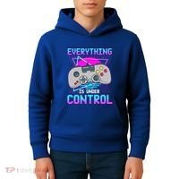 Everything Is Under Control Retro Computer Gamer Gift Kids Hoodie thumb 4