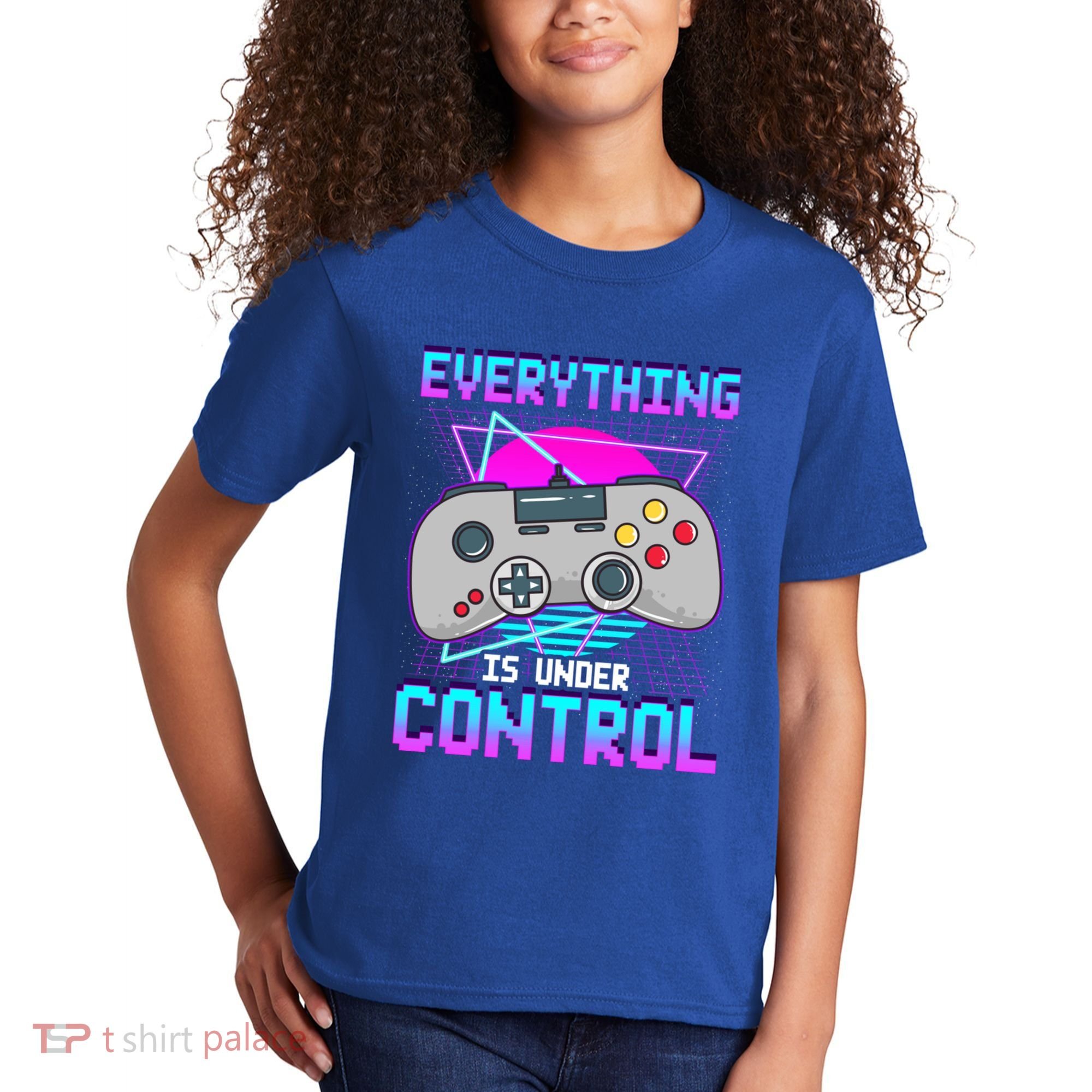 Everything Is Under Control Retro Computer Gamer Gift Kids T-Shirt
