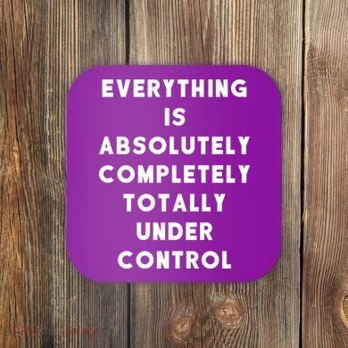 Everything Is Under Control Funny Sayings Coaster