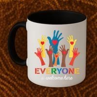 Everyone Is Welcome Here Idaho Teacher Coffee Mug thumb 2