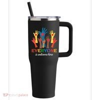 Everyone Is Welcome Here Idaho Teacher 40oz Vacuum Insulated Stainless Steel Travel Tumbler thumb 0