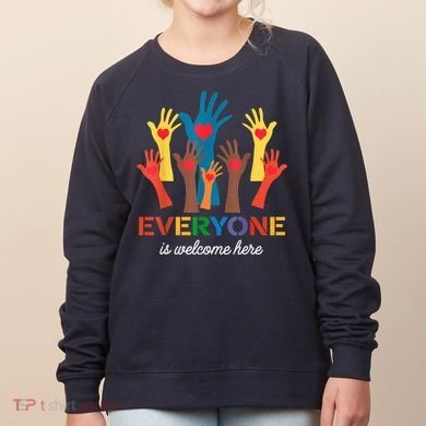 Everyone Is Welcome Here Idaho Teacher Women's Sweatshirt