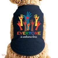 Everyone Is Welcome Here Idaho Teacher Doggie Tank thumb 0