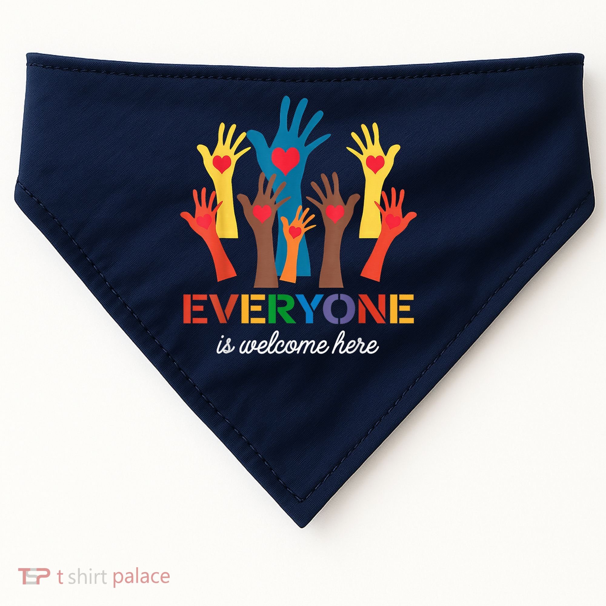 Everyone Is Welcome Here Idaho Teacher USA-Made Doggie Bandana